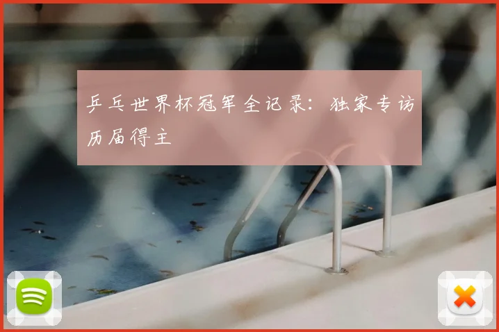 乒乓世界杯冠军全记录:独家专访历届得主